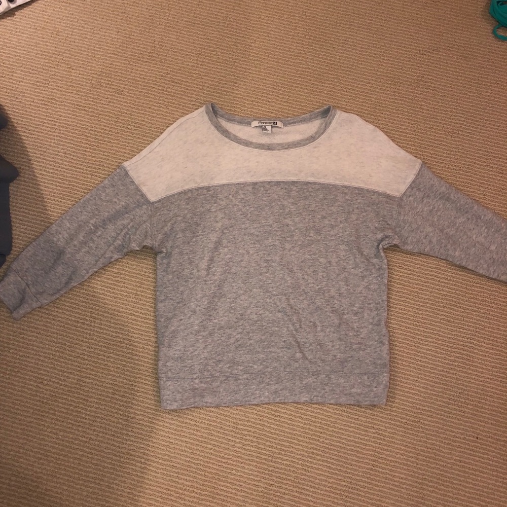 Gray and White Shirt